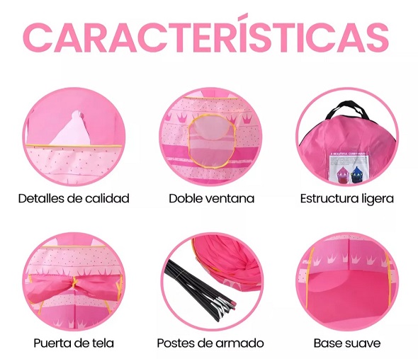 Miniatura 7 de CARPA INFANTIL  PARA NIÑAS ROSADA